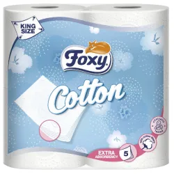 FOXY PAPIER TOALETOWY COTTON 4SZT 5 WARSTW GRUBY
